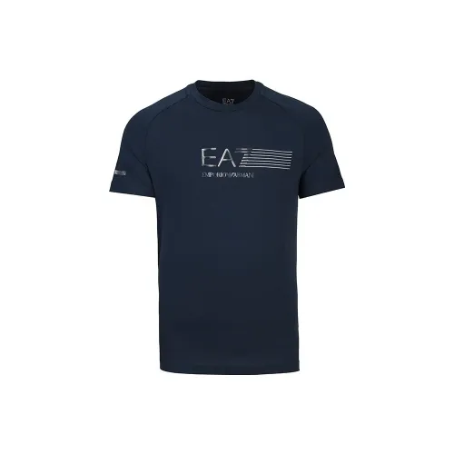 EMPORIO ARMANI EA7 T-Shirts Men Navy Blue