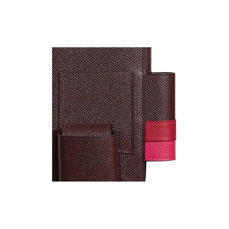 HERMES Hermèsway Epsom Calfskin Cell Phone Pouch Women's Maroon/Cassock Red/Bright Pink-2