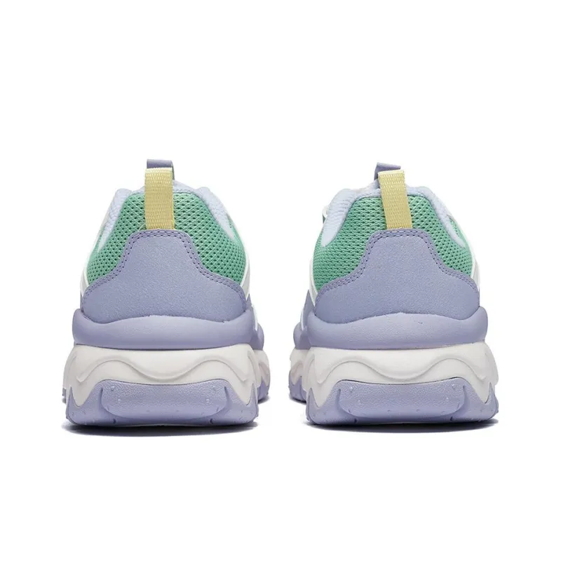 361° Cushioning, Slip Resistant, And Abrasion Resistant Low Top Sports Casual Shoes Women's Purple White Green-3
