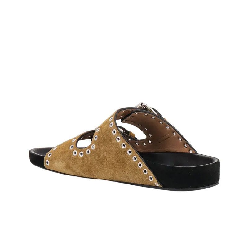 ISABEL MARANT Lennyo Eyelet-detailing Slip-on Sandals-3