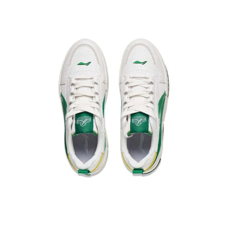 LiNing Li Cheng Lining Is Anti Slip Wear Resistant Low Top Sports Casual Shoes Men's White Green-3