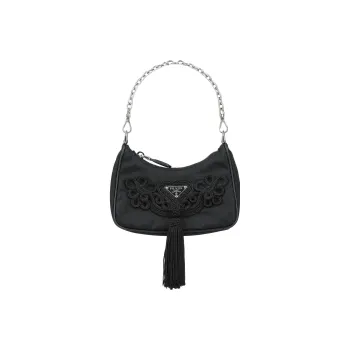 PRADA Nylon Shoulder Bag Handbag Mini Women's Black