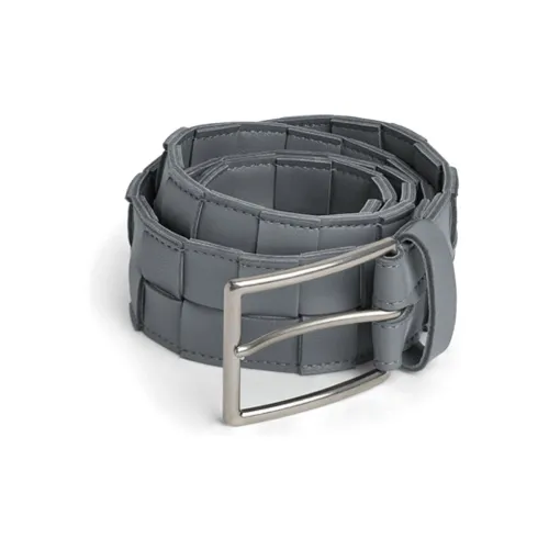 Bottega Veneta Leather Belts Men Gray