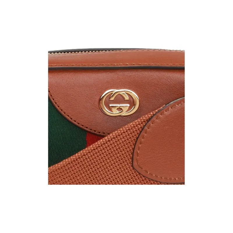 GUCCI Canvas With Leather Messenger Bag, Camera Bag, Shoulder Bag Regular Unisex Nude-4