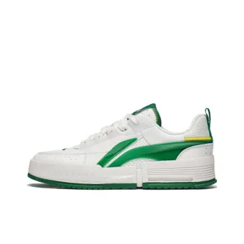 LiNing Li Cheng Lining Is Anti Slip Wear Resistant Low Top Sports Casual Shoes Men's White Green