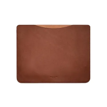 COACH Tablet Leather Clutch Briefcase Laptop Bag Unisex Brown
