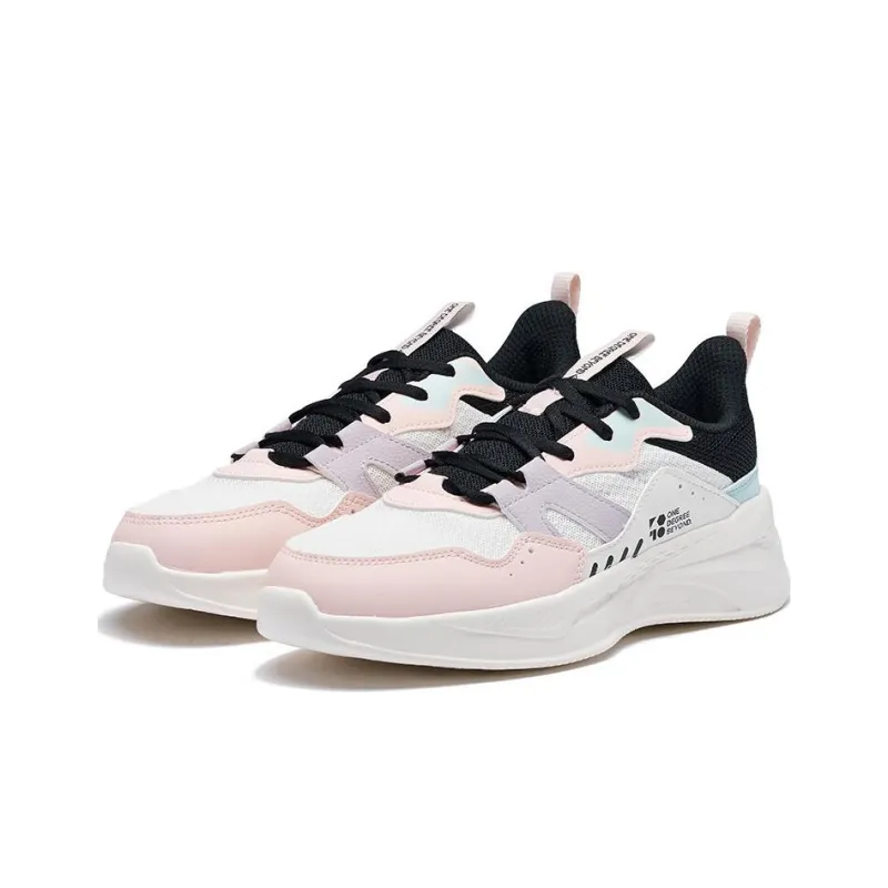 361° Cushioning Anti-Slip And Wear-Resistant Low-Top Sports Casual Shoes Women's White Pink Black-2