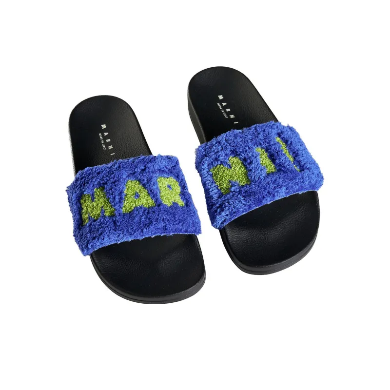 MARNI Logo Flat Slides-3