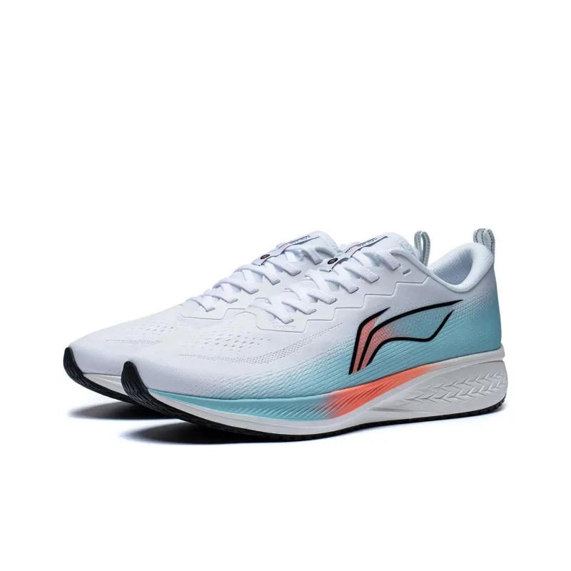 LiNing Red Hare 6 Anti Slip Wear Resistant Low Top Running Shoes Men's White Blue-2