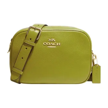 COACH Jamie Cow Leather Camera Bag Shoulder Bag Crossbody Bag Medium Size Women's Yellow Green