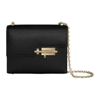 HERMES Verrou Chamkila Rare Goatskin Snap Chain Bag Gun Bag Shoulder Bag Crossbody Bag Mini Women's Noir Black
