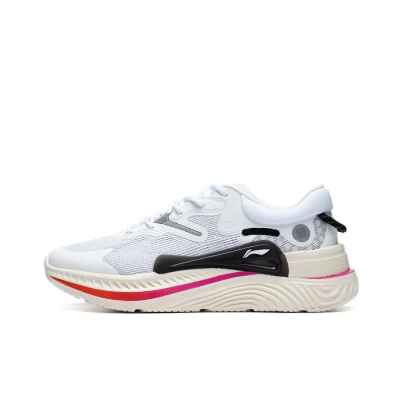 LiNing Spark Lite Slip Resistant, Abrasion Resistant, Breathable Low Top Sports Casual Shoes Men's White Gray Red-0