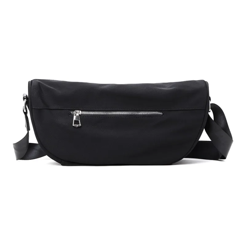 RUIGOR Fabric Fanny Pack Backpack Sling Bag Shoulder Bag Crossbody Bag Medium Size Unisex Black-3