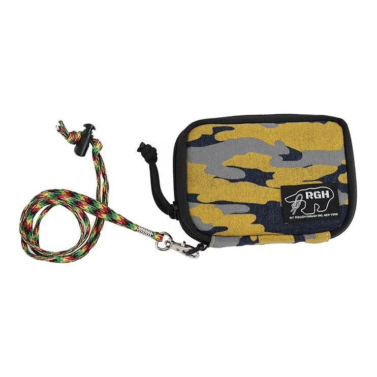 Rough Enough Canvas Canvas Bag Wallet Card Holder Coin Purse Regular Unisex Yellow Blue Camouflage-0