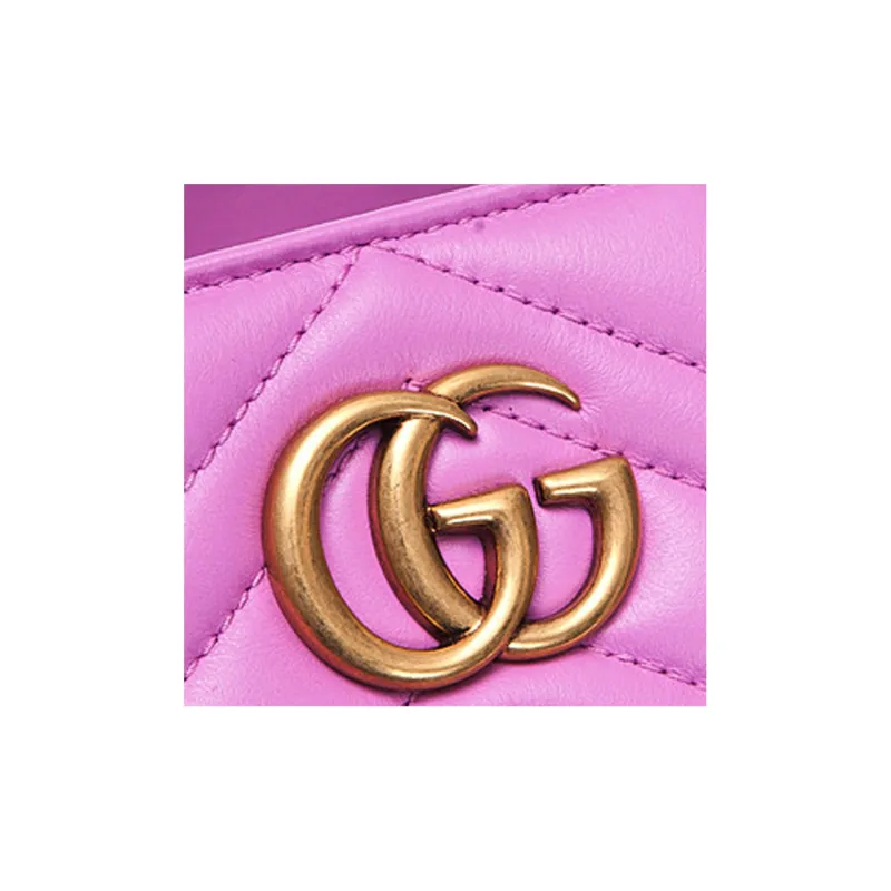 GUCCI Marmont Quilted Leather Tote, Shoulder Bag, Crossbody Bag, Handbag Trumpets Women's Pink Purple-4