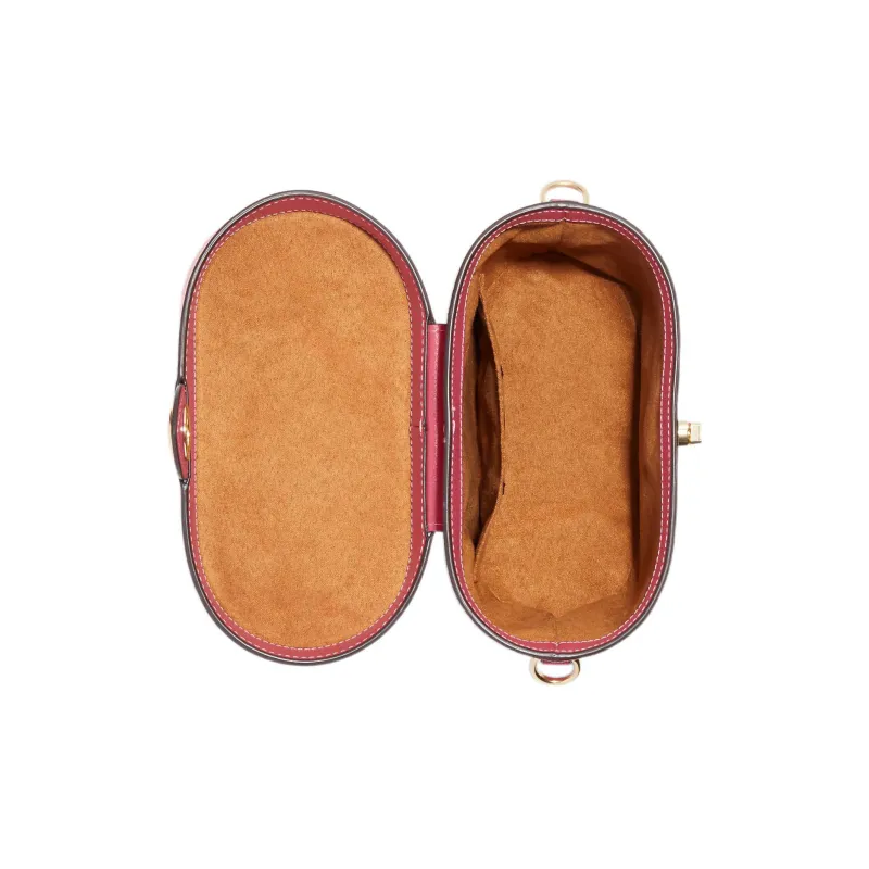 COACH Kay Leather Box Bag, Handbag, Shoulder Bag, Crossbody Bag Trumpets Women's Pink-2