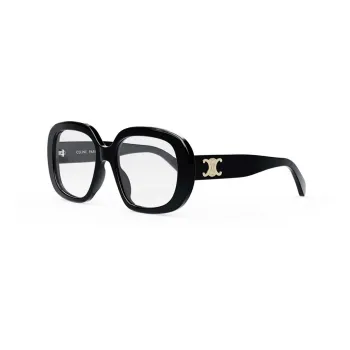 CELINE Plate Frame Square Eyeglass Frames Unisex Black