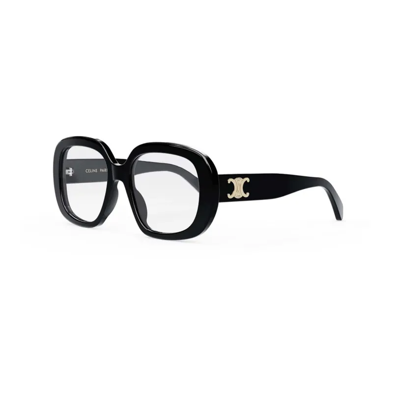 CELINE Plate Frame Square Eyeglass Frames Unisex Black-0