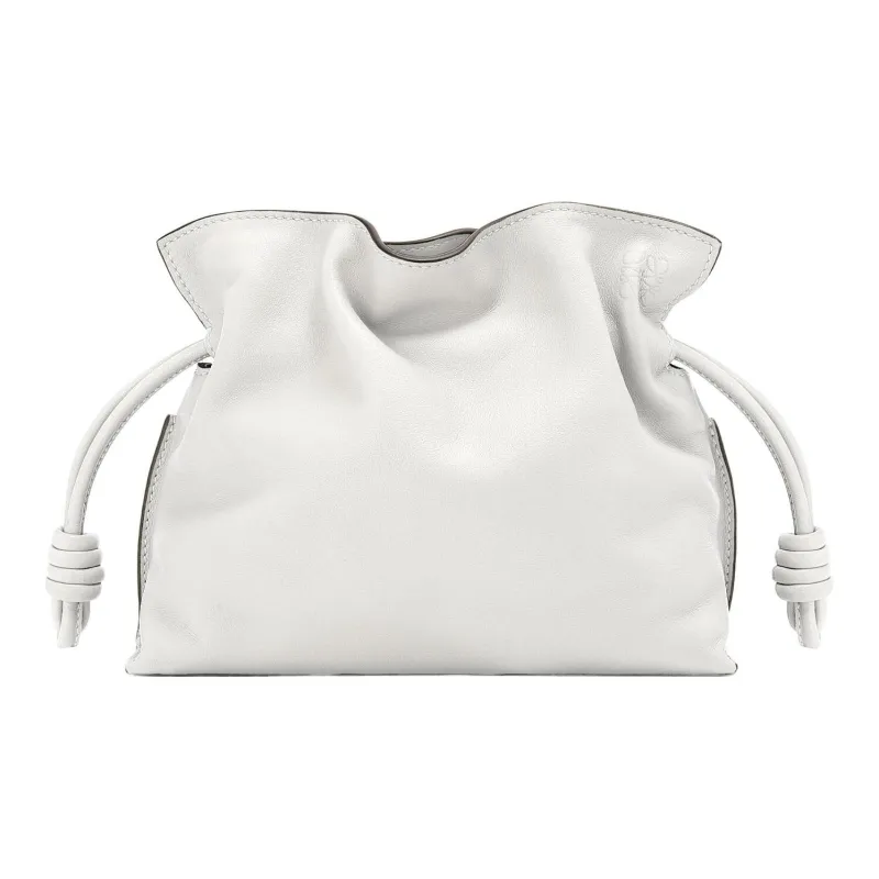 LOEWE Nappa Cow Leather One Shoulder Crossbody Clutches Mini Women's Light Gray-0