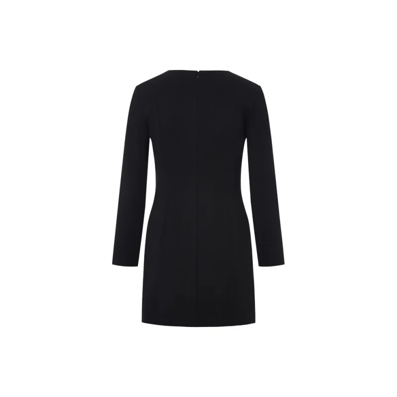 MO&CO Long Sleeved Dresses Women's Black-1