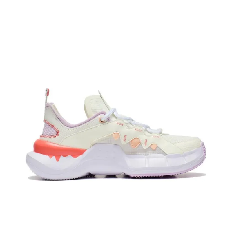LiNing Wade Essence Anti Slip Wear Resistant Low Top Casual Shoes Women's White Purple Pink-1