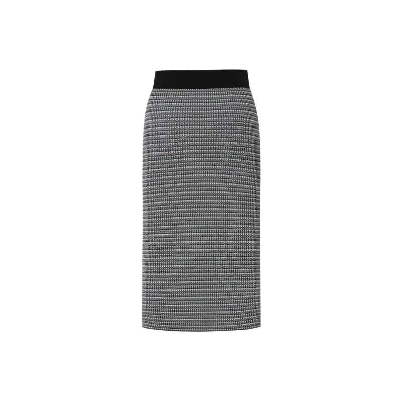 MO&CO Knit Long Skirts Women's Black-1