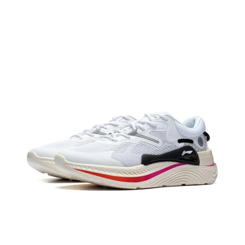 LiNing Spark Lite Slip Resistant, Abrasion Resistant, Breathable Low Top Sports Casual Shoes Men's White Gray Red-2