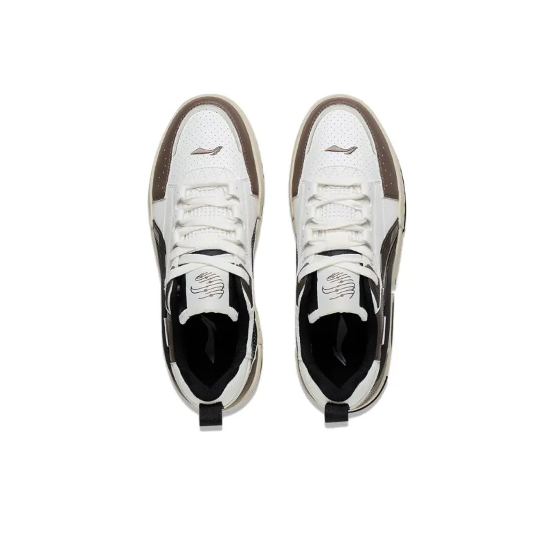 LiNing Li Cheng Lining Is Anti Slip Wear Resistant Low Top Sports Casual Shoes Men's White Umber-3