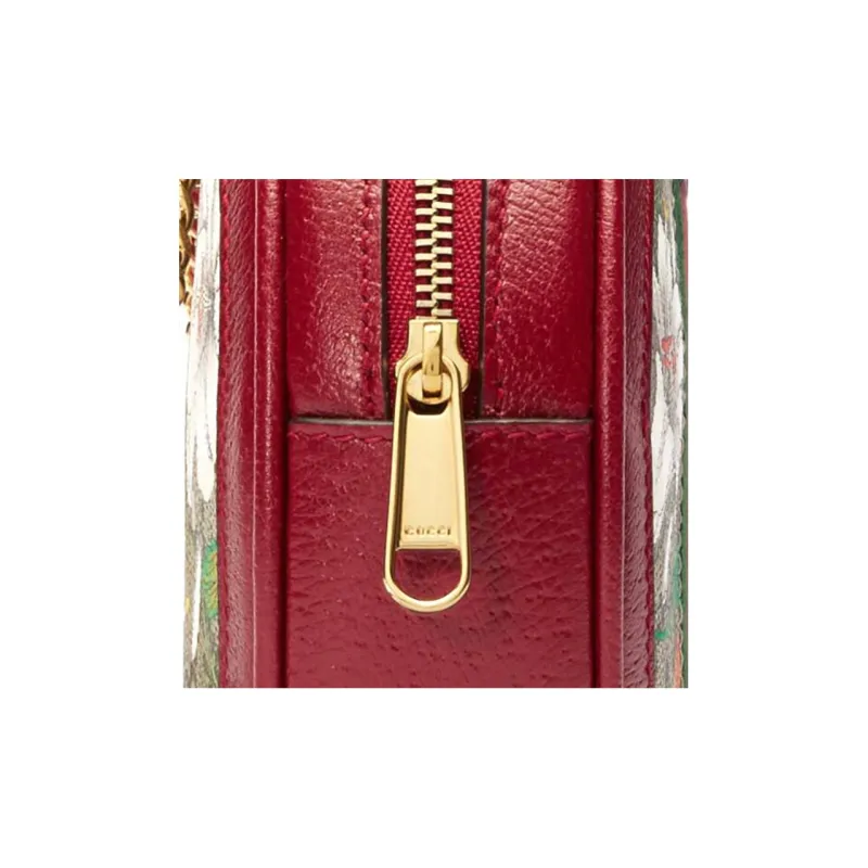 GUCCI Ophidia Backpack GG Flora Mini Red-5
