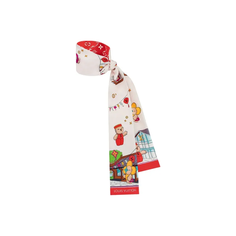 LOUIS VUITTON Vivienne Silk Scarves Women's-1