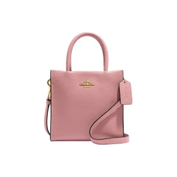 COACH Cally Pebbled Leather Handbag Shoulder Bag Crossbody Bag Small Size Women's Pink