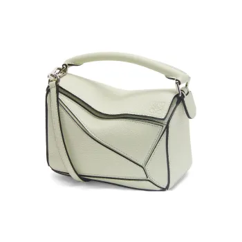 LOEWE Puzzle Soft Grain Cow Leather Shoulder Bag, Crossbody Bag, Handbag Mini Women's Light Celadon