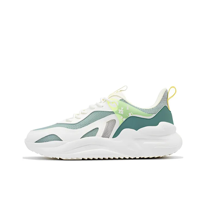 361° Anti Slip Wear Resistant Low Top Sports Casual Shoes Men's White Green-0