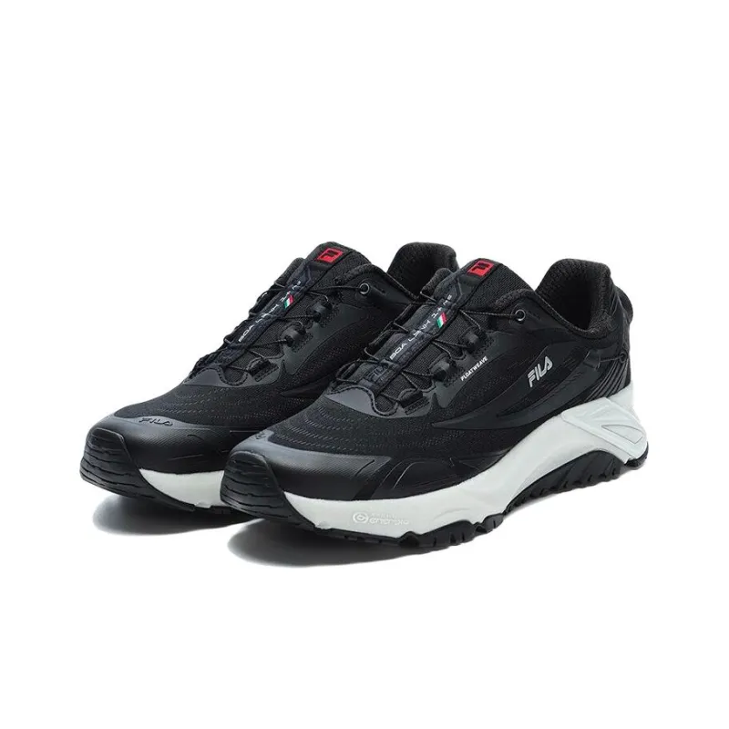 FILA BOA LYNX 1+ Anti Slip Wear Resistant Low Top Casual Running Shoes Men's Black-2