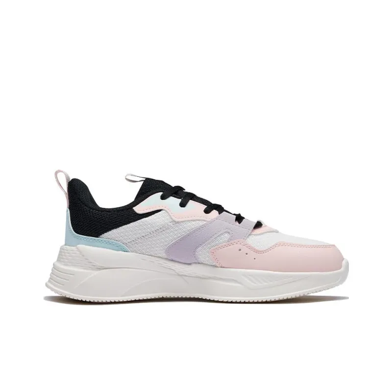 361° Cushioning Anti-Slip And Wear-Resistant Low-Top Sports Casual Shoes Women's White Pink Black-1