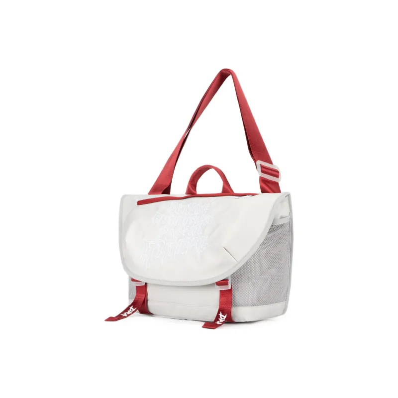 DRACONITE Polyester Fanny Pack Handbag, Crossbody Bag, Shoulder Bag Regular Unisex Gray Red Contrast-1