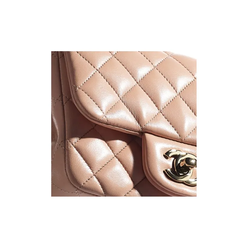 CHANEL Leather Coin Purse Crossbody Handheld Shoulder Bag Women's Pink-3