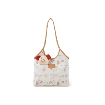 Sound For Life PU Handbags Shoulder Bags Large Size Women's Ecru