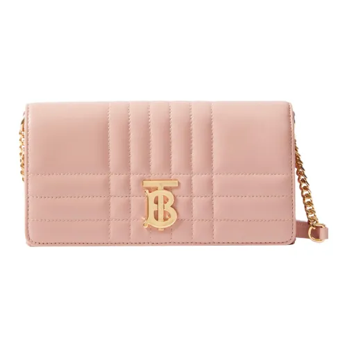 Burberry Sheepskin Shoulder Bag Crossbody Bag Wallet Women's Pink