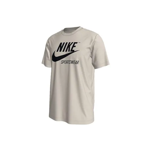 Nike T-Shirts Men Gray White