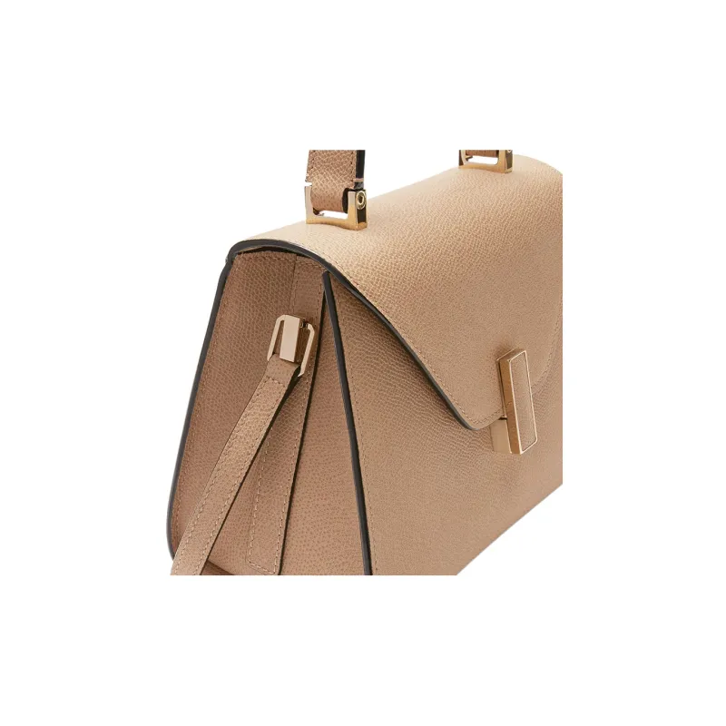 Valextra Iside Calfskin Shoulder Bag Crossbody Bag Handbag Medium Size Women's Cashmere Beige-4