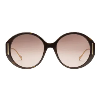 GUCCI Logo Round frame Sunglasses