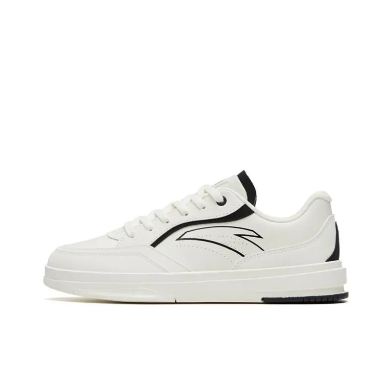 Anta Life Collection Anti Slip Wear Resistant Low Top Skateboard Shoes Women's Black White-0