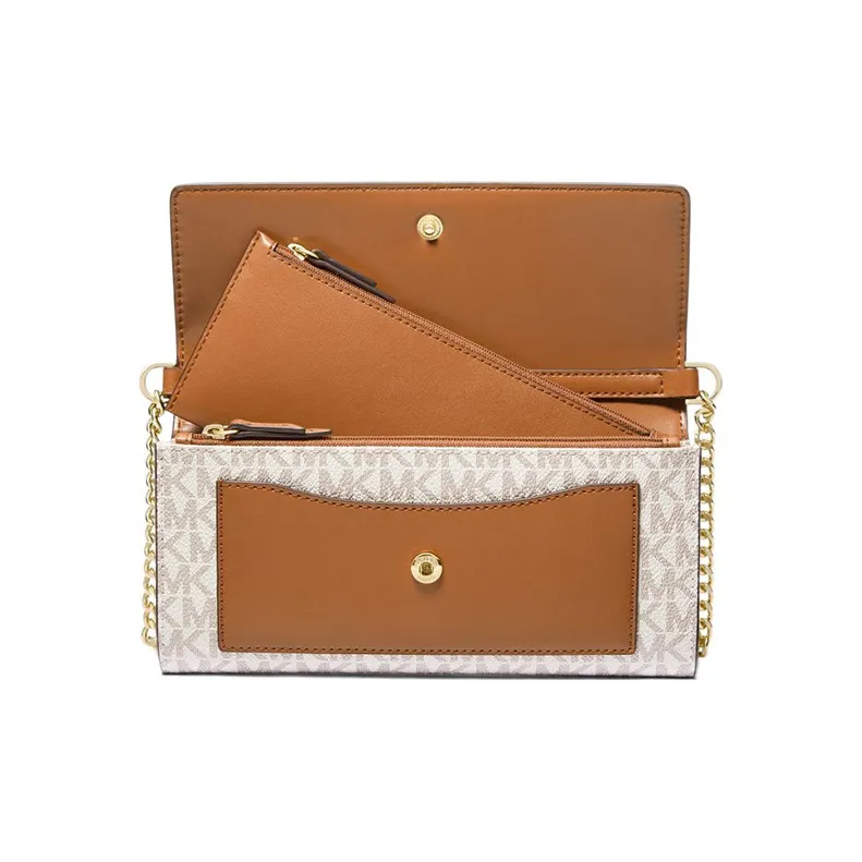 MICHAEL KORS Jet Set Polyester 2 in 1 Shoulder Bag Crossbody Bag Medium Size Women's Vanilla/Oak-2