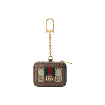 GUCCI Gg Supreme Ophidia Keychain Airpod Case Beige/Ebony