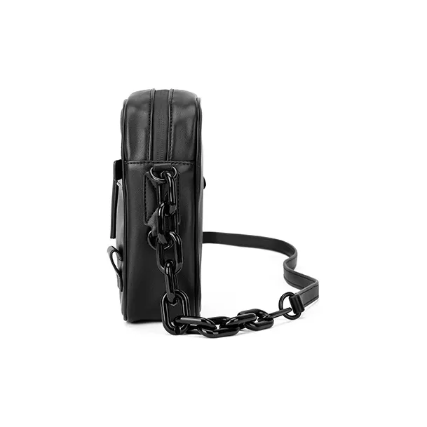 PIERRE CARDIN Fabric Backpack, Shoulder Bag, Crossbody Bag Men's Black-3