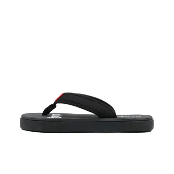 PALM ANGELS Logo Tag Flip Flops Black