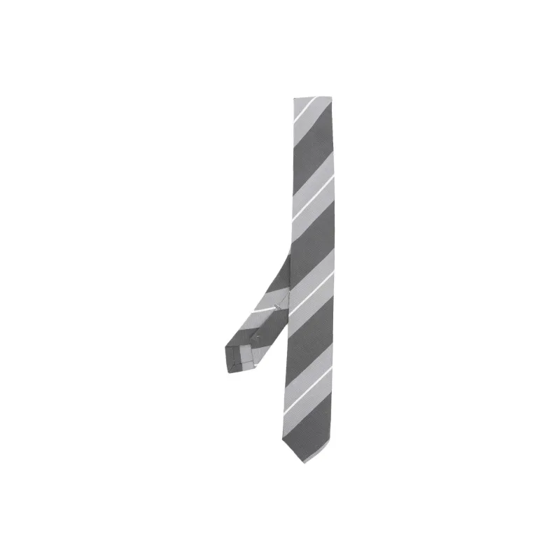 THOM BROWNE Diagonal Striped Pointed-Tip Tie-0