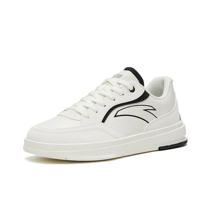 Anta Life Collection Anti Slip Wear Resistant Low Top Skateboard Shoes Women's Black White-1