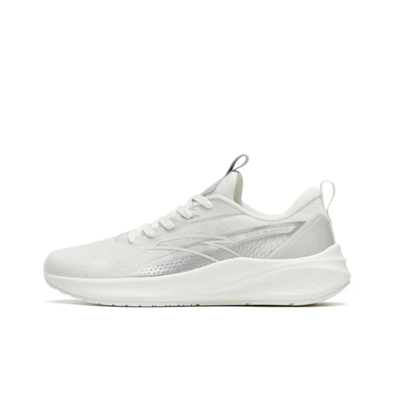 Anta Running Collection Asphalt 99 Anti Slip Wear Resistant Low Top Running Shoes Men's Silver White-0